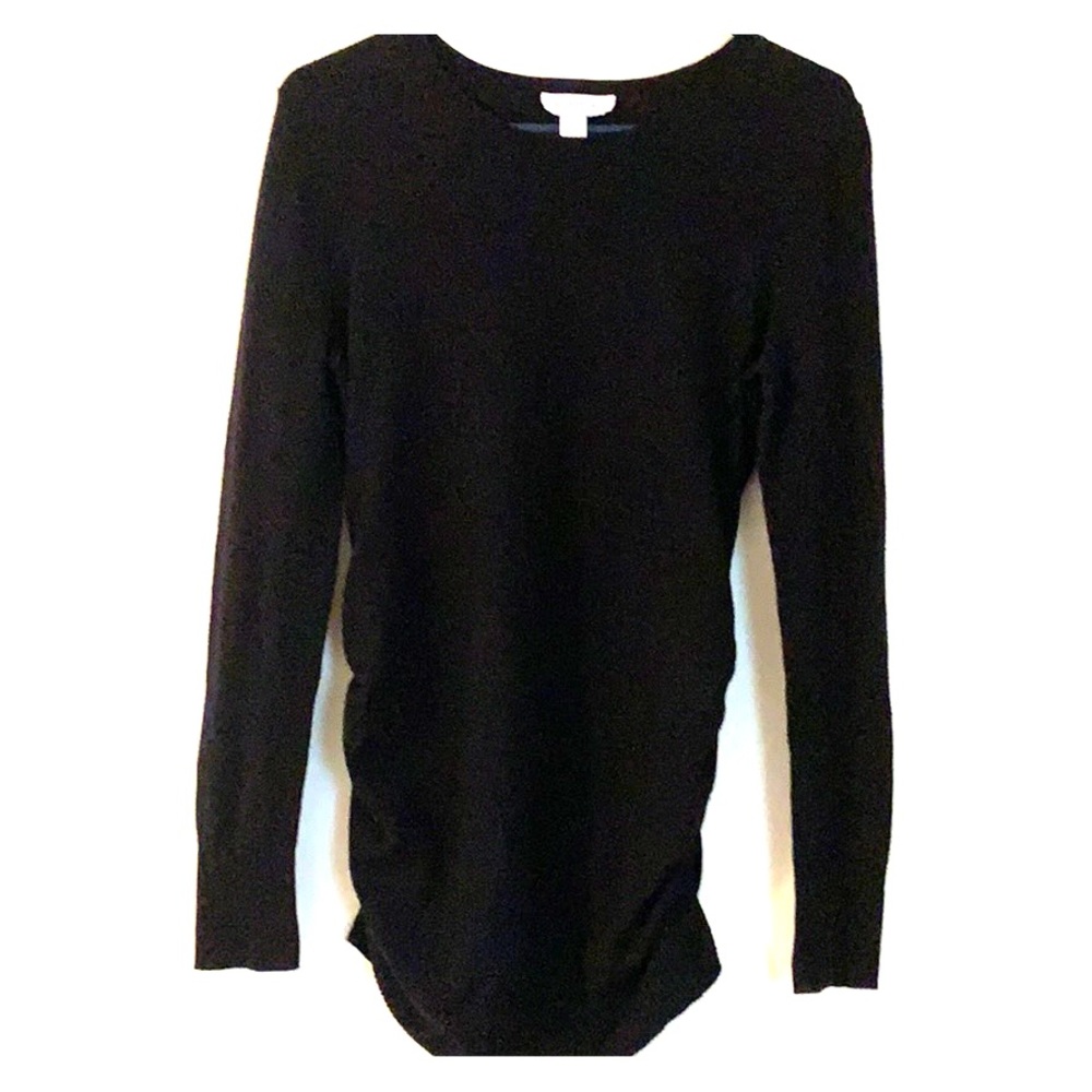 Scoop neck maternity sweater